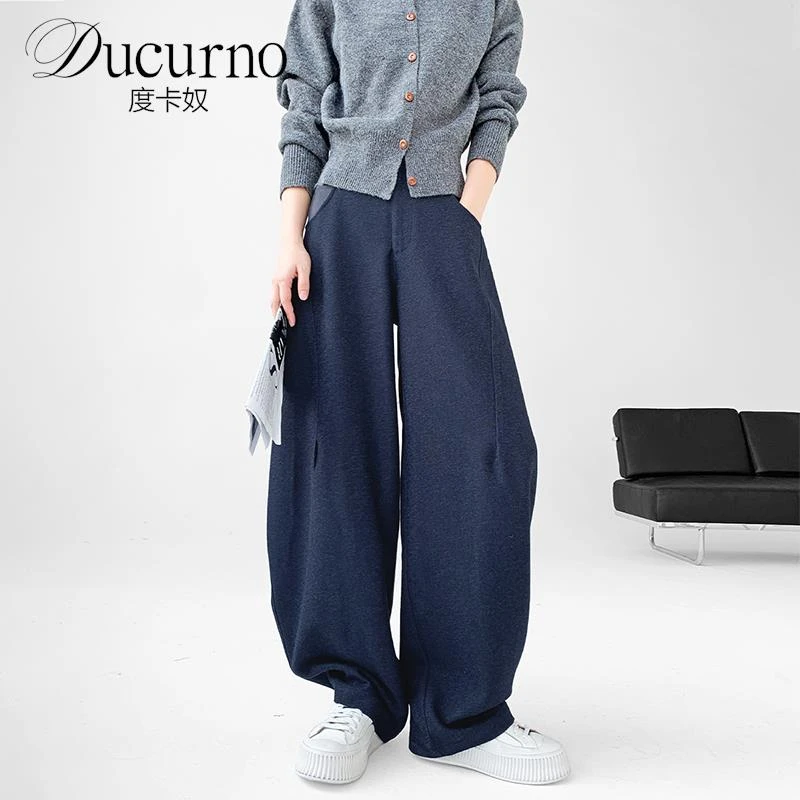 阔腿裤女2025新款秋季梨形身材镰刀裤宽松慵懒风高个子香蕉裤子