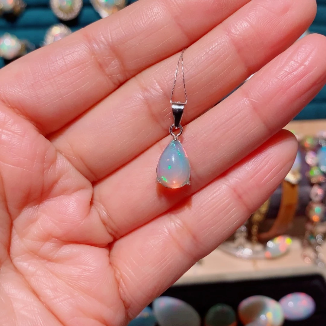 欧泊欧泊吊坠银S925镶嵌快**姜