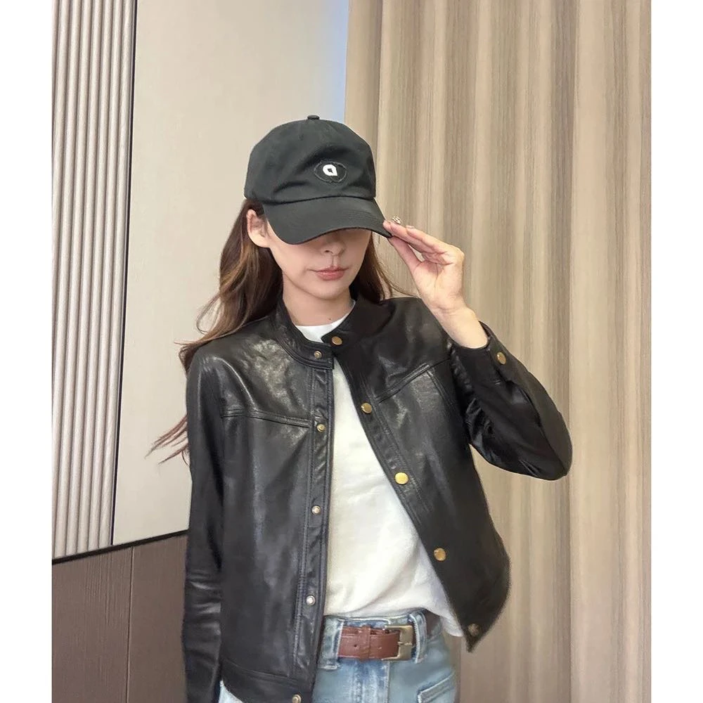 海宁皮衣女植鞣皮2025年新款外套女8899