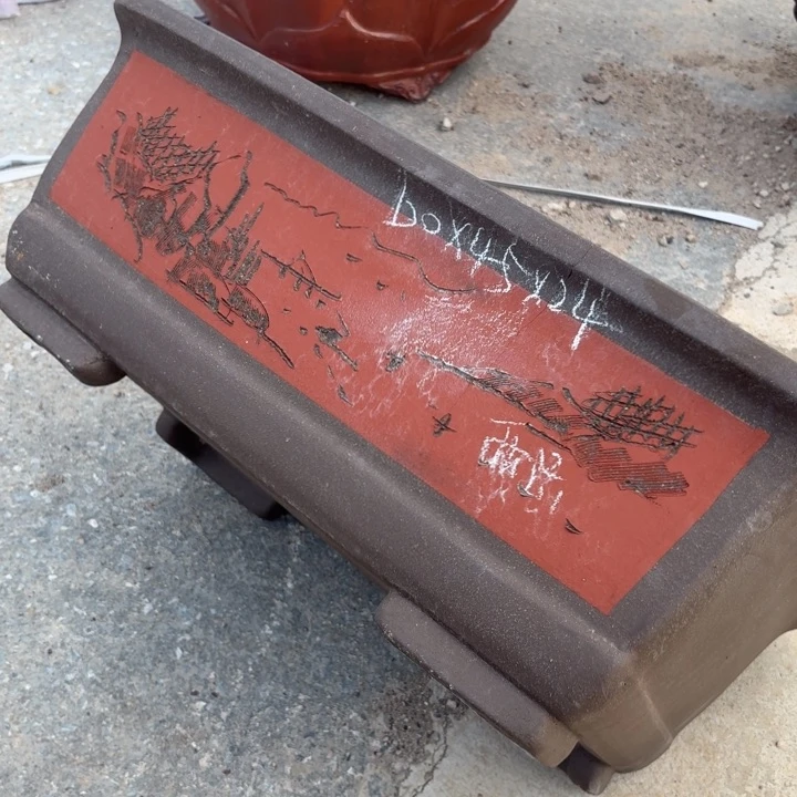 宜兴紫砂花盆，现货发