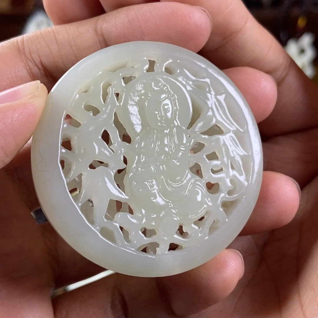 和田玉挂件未镶嵌K*N