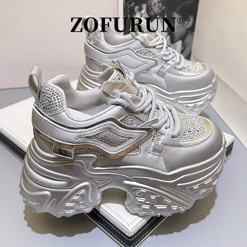 ZOFURUN内老爹鞋女10厘米秋新款百搭爆款小个子厚底运动休闲鞋