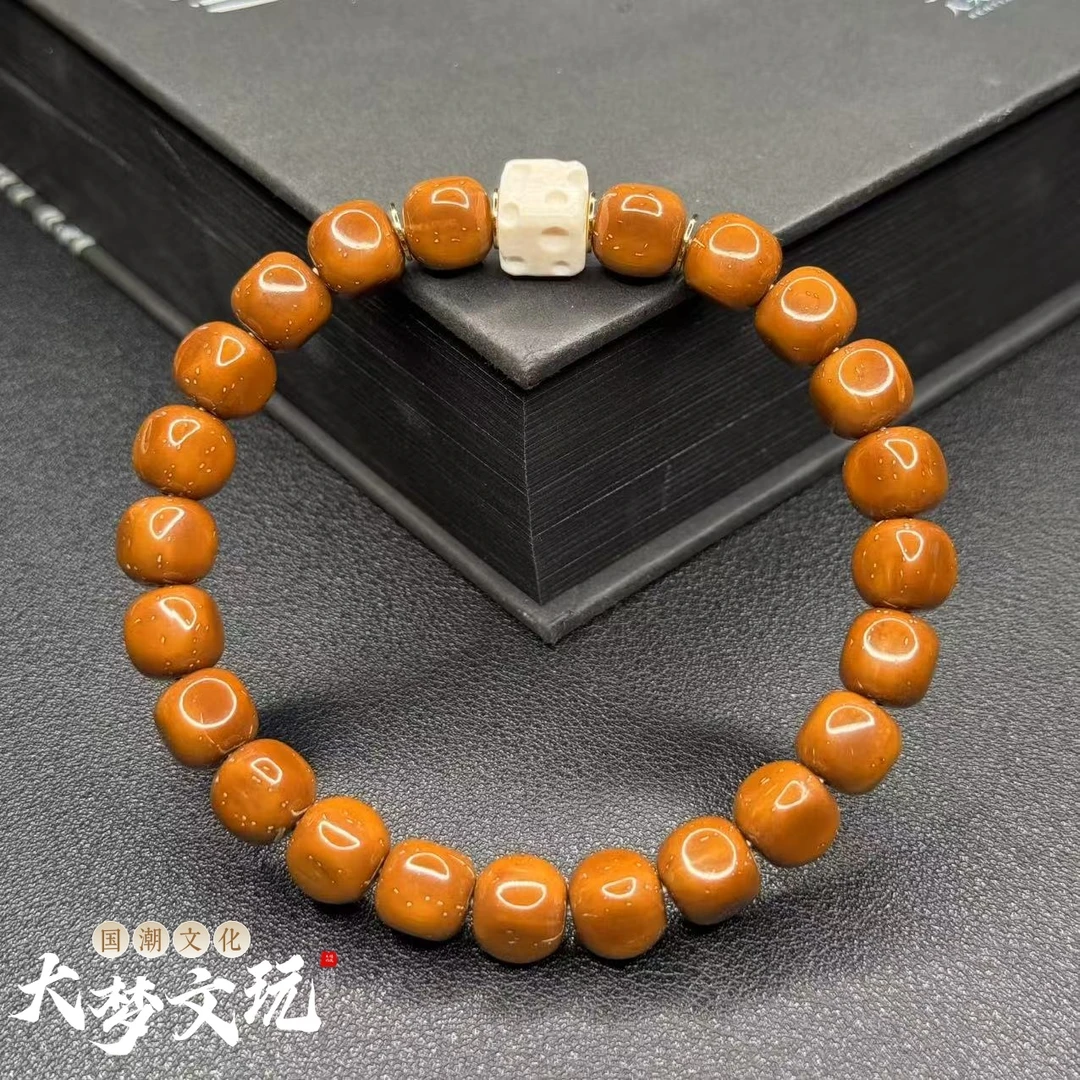 【梦】10mm实心紫金鼠精工六方单圈手串/精工归圆/手工雕刻