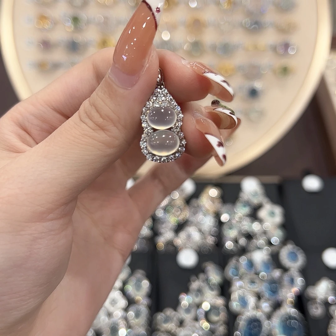 蛇纹石玉银S925镶嵌戒指八****呢