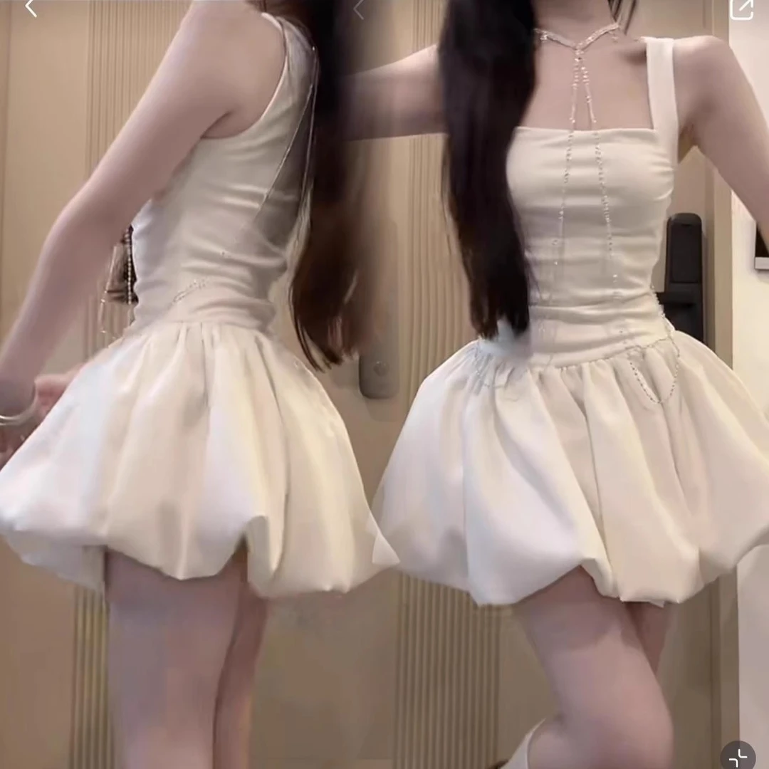 2025辣妹连衣裙春夏短款设计感小个子短裙