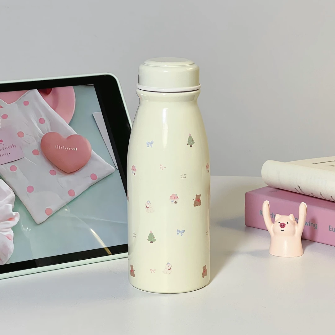 可爱小巧304不锈钢女生保温杯倒置不漏水简约户外便携直饮少女心