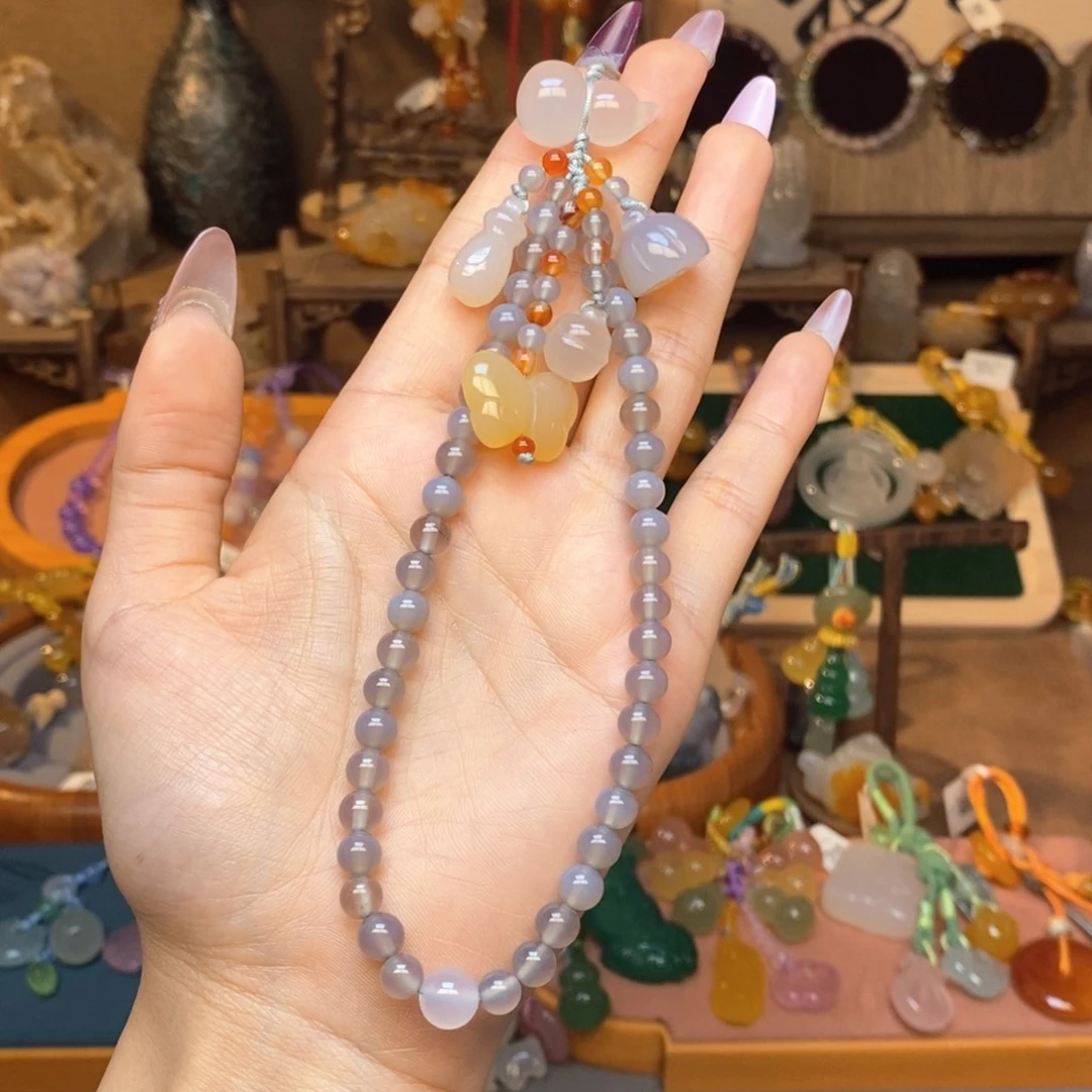 未镶嵌车挂玛瑙/玉髓挂件