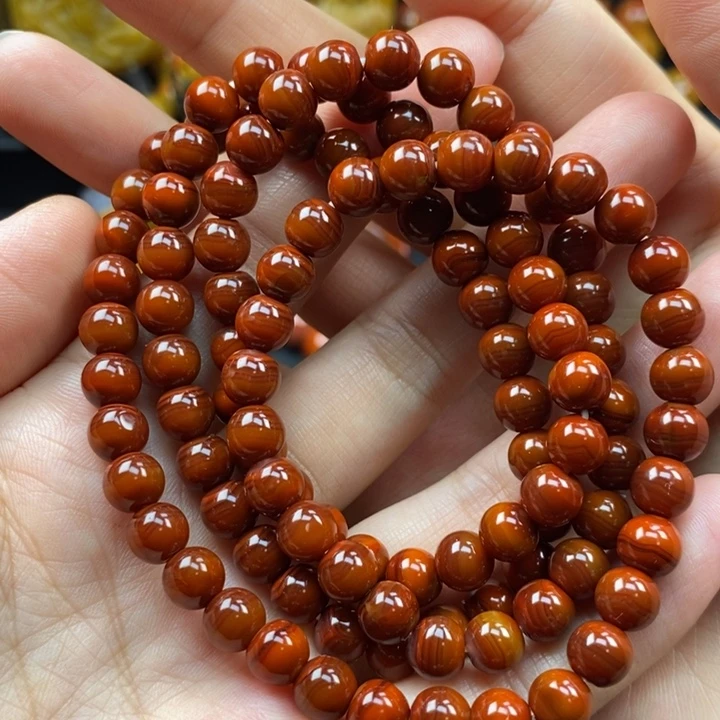 玛瑙/玉髓未镶嵌项链战国红项链