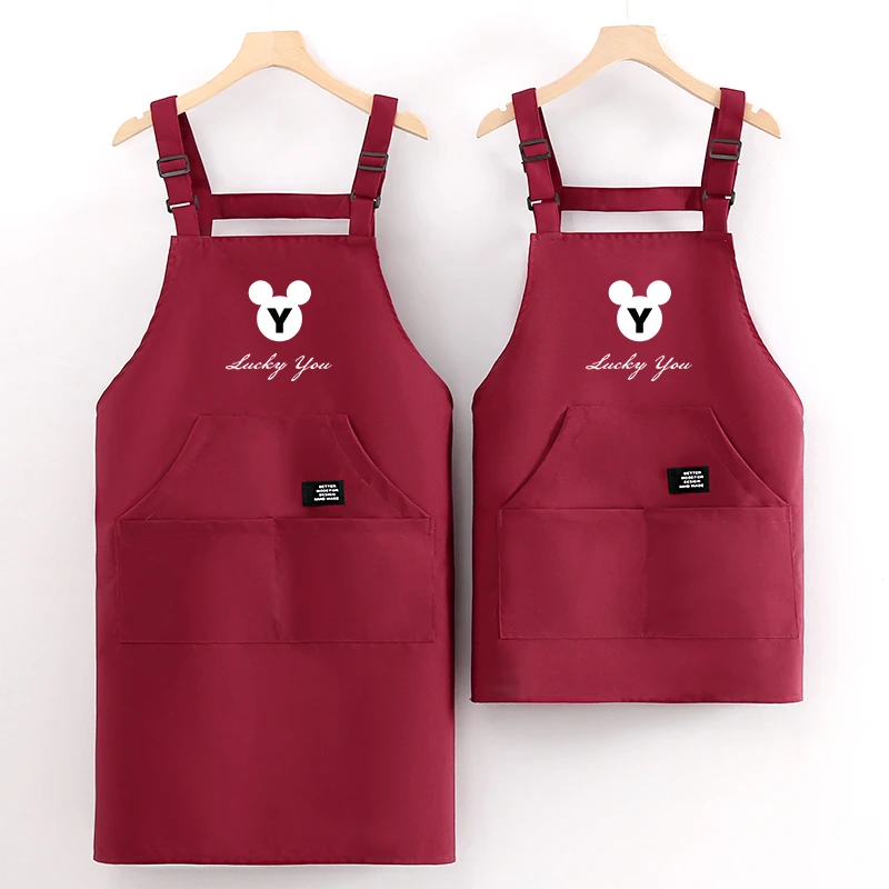 上班工作围裙小个子短款防污耐脏厨房餐饮背带工作服可定制logo