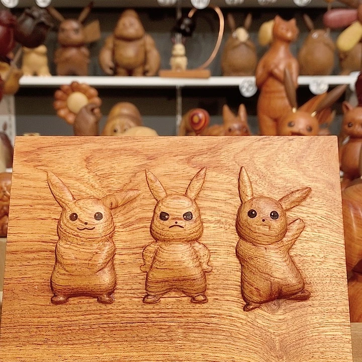 木木***笑木雕工艺手工摆件可爱