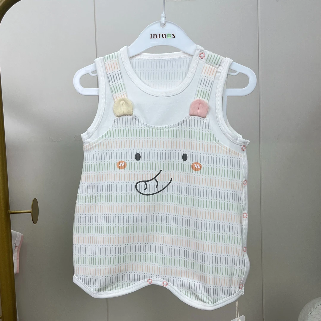 婴幼儿小宝宝夏款夏季套装可爱连身衣婴儿彩色旋律