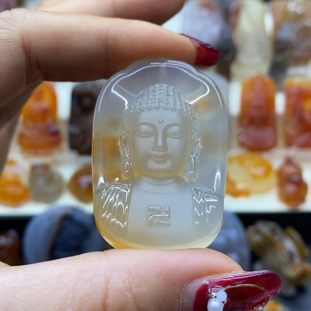 未镶嵌吊坠(赠链)玛瑙/玉髓1*吊坠