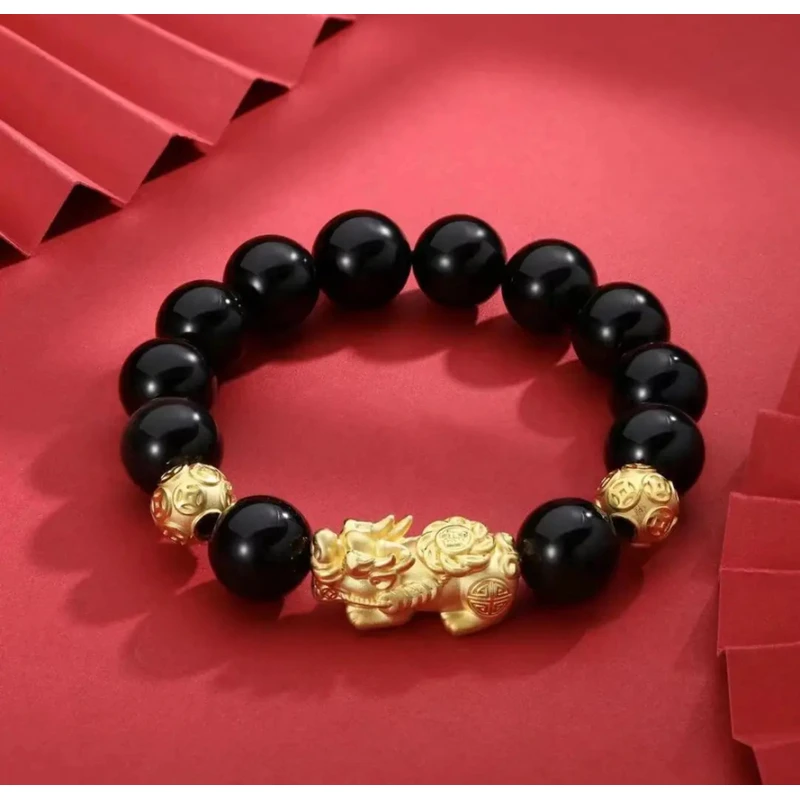 合金手链 貔貅手链男士圆珠款经典百搭