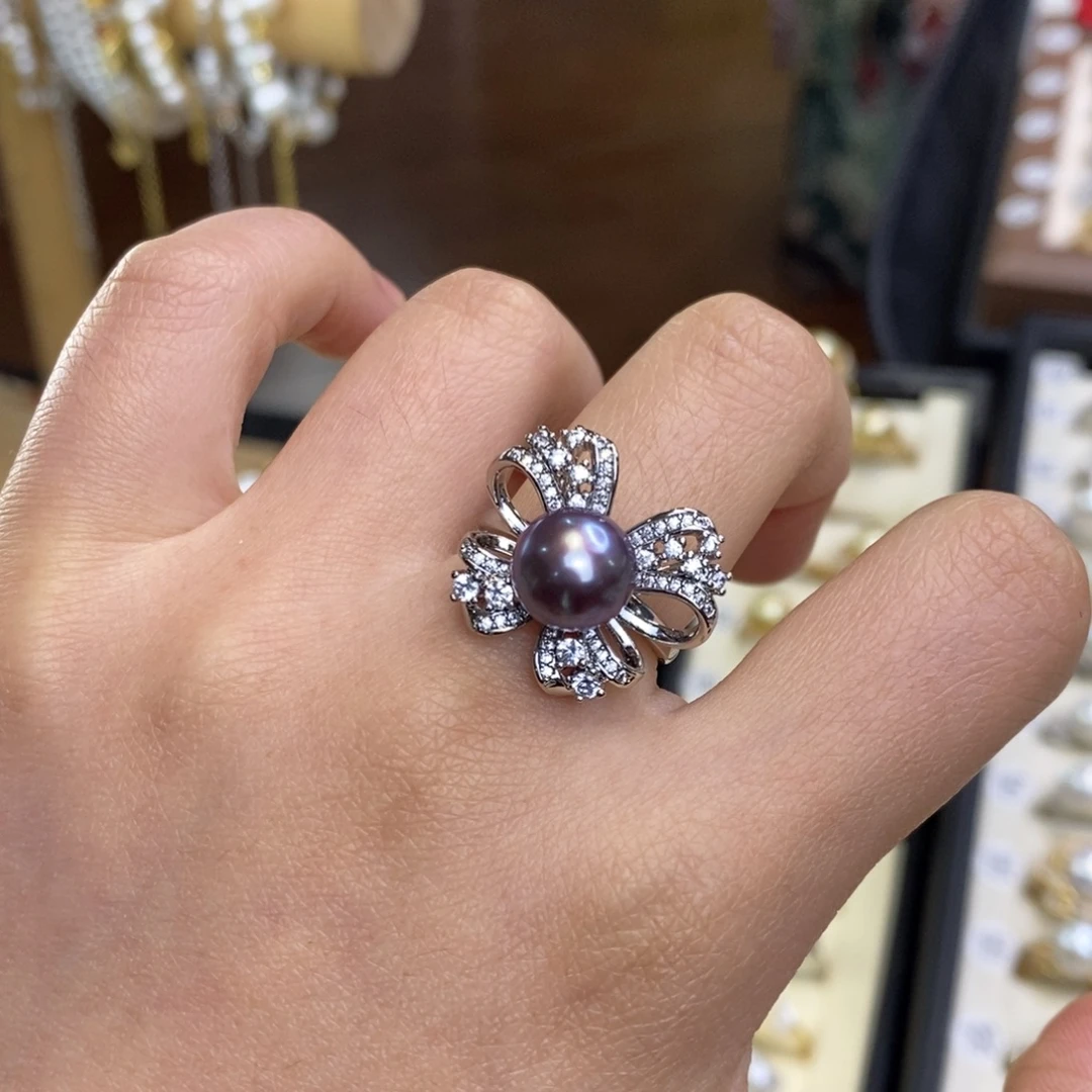 淡水珍珠戒指合金特价