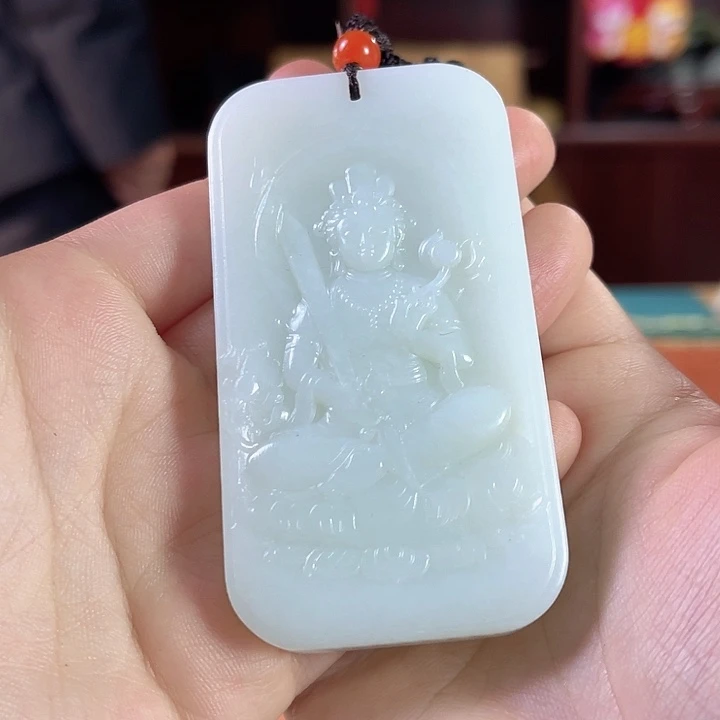 和田玉颈饰未镶嵌紫****7