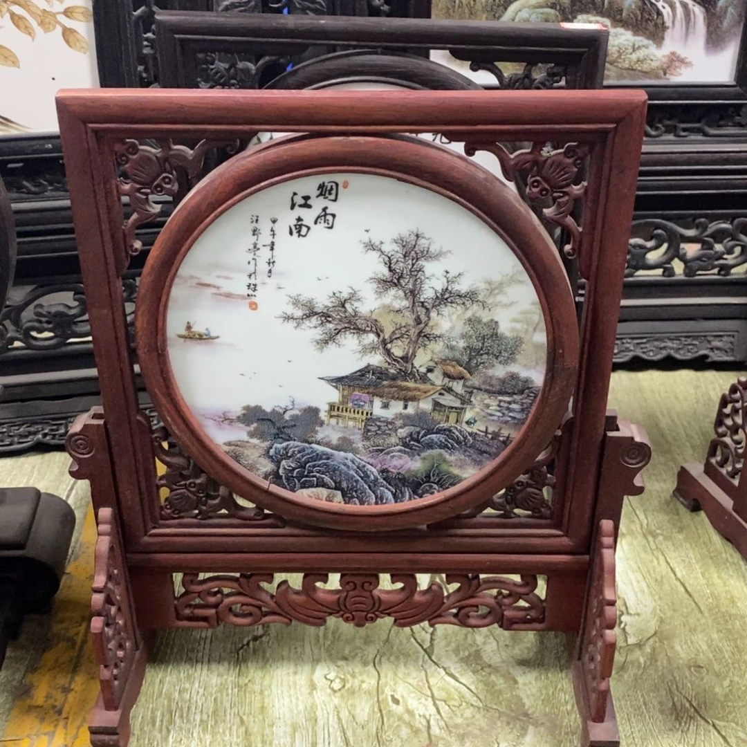 瓷片35*30 景德镇瓷板画柴窑烧制