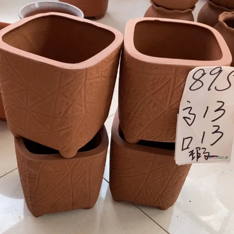 粗陶红陶花盆895