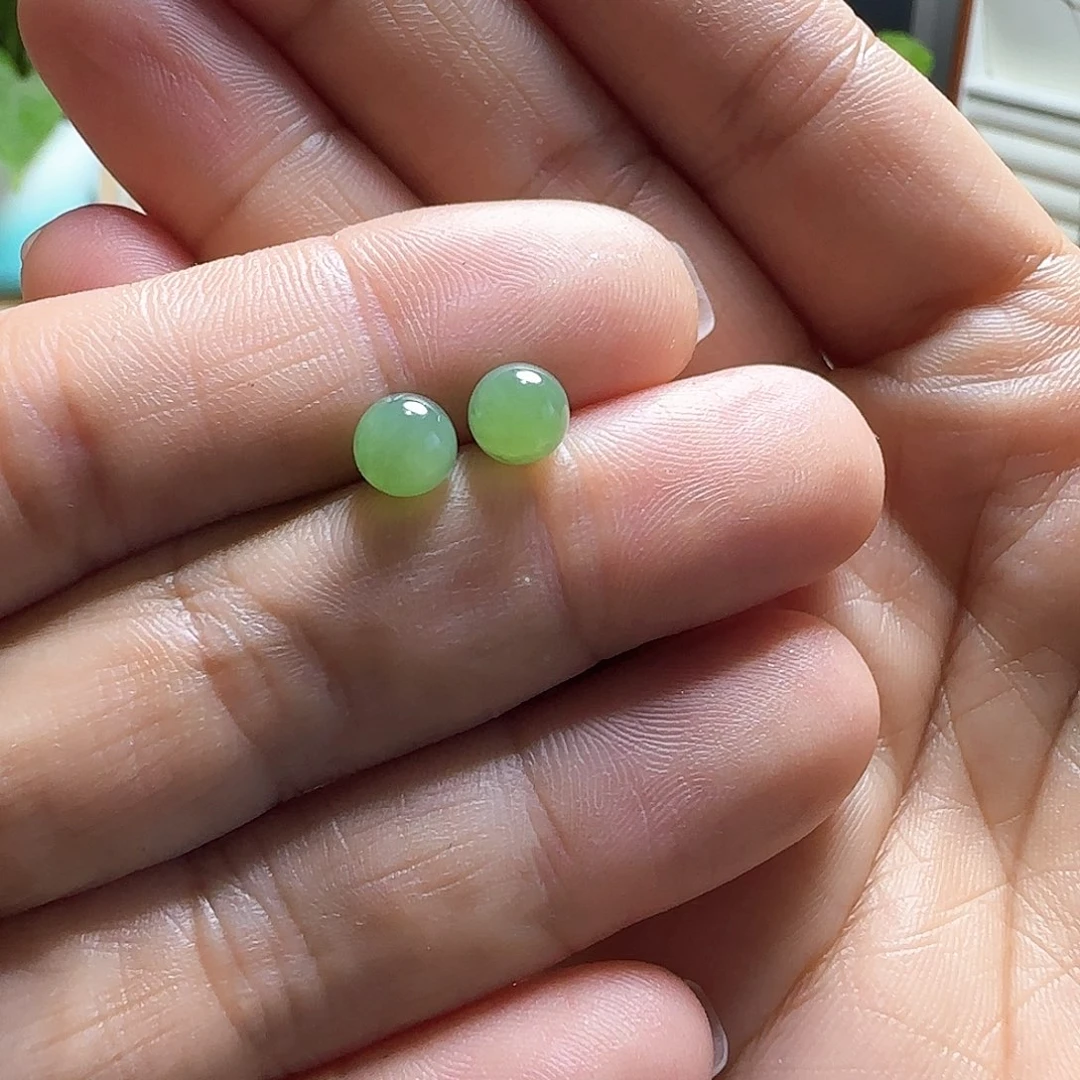 和田玉银S925镶嵌耳饰