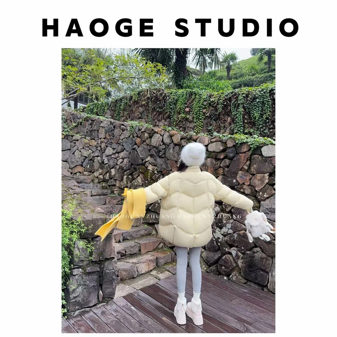 浩哥严选●奶黄包HGQ5YRF3640A羽绒服预时尚保暖百搭秋冬短款设计