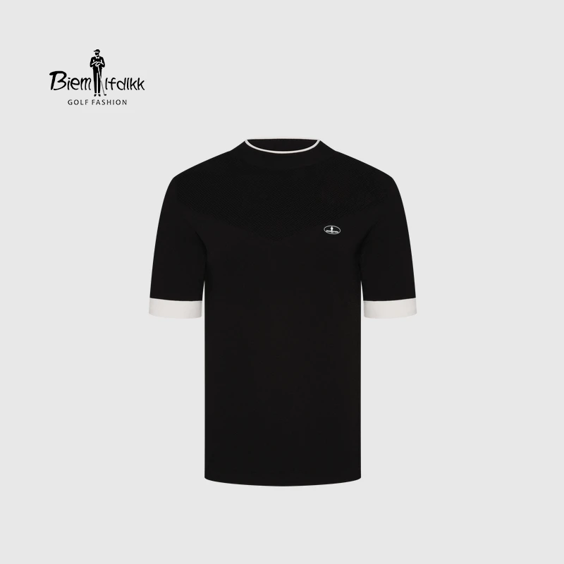 【伊力特功能纱】比音勒芬高尔夫春夏新款女士圆领短袖款针织衫