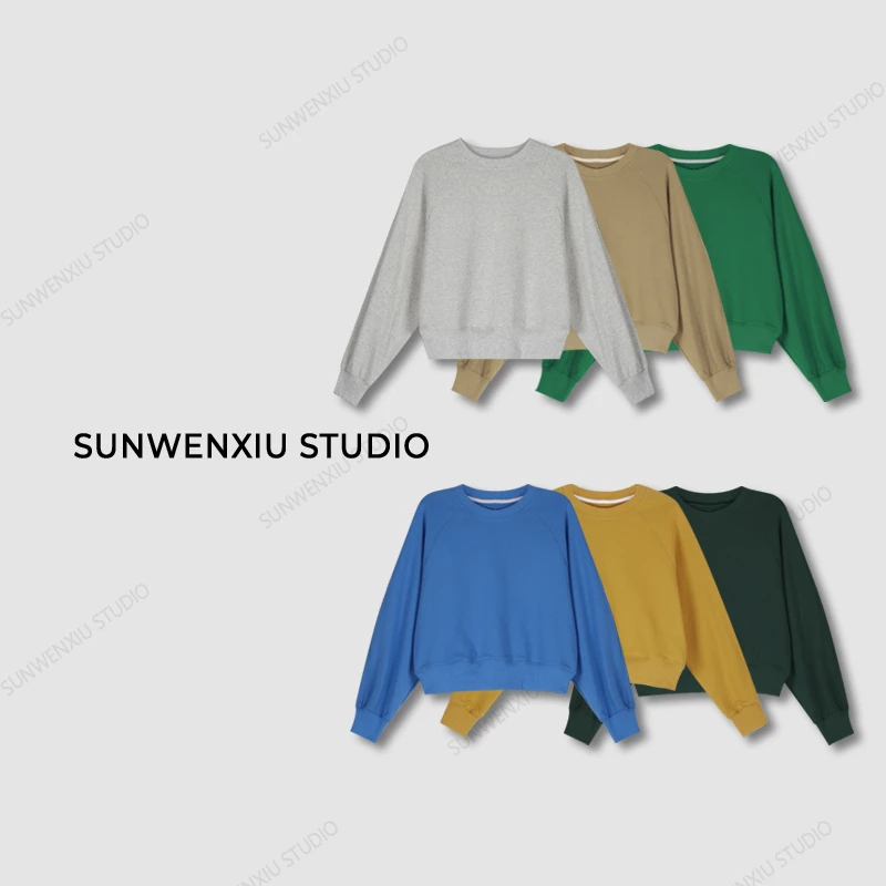 swx studio3店 “衣柜刚需”100%全棉万能基础打底双线结构卫衣