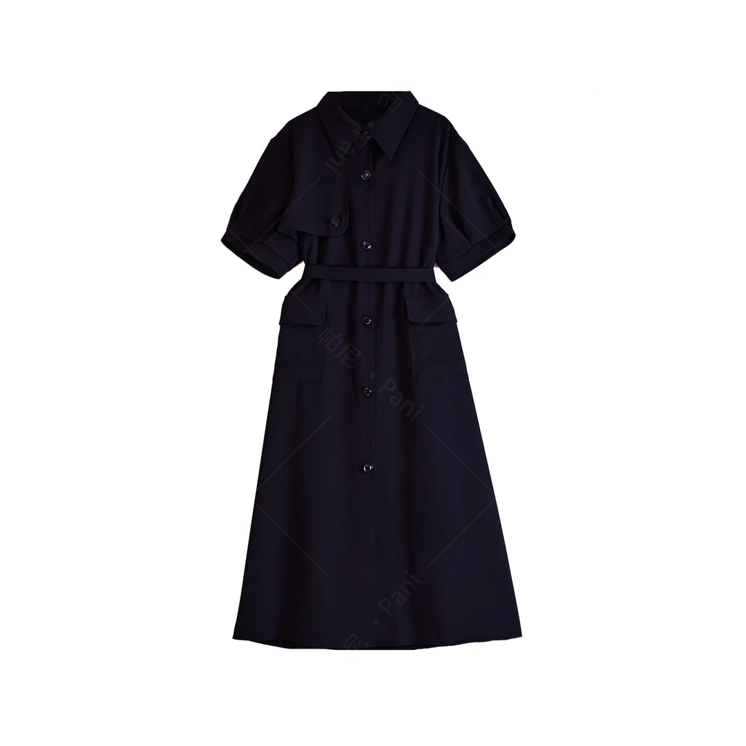 【PANI大码004】2025洋气百搭显瘦设计款烫钻连衣裙春夏