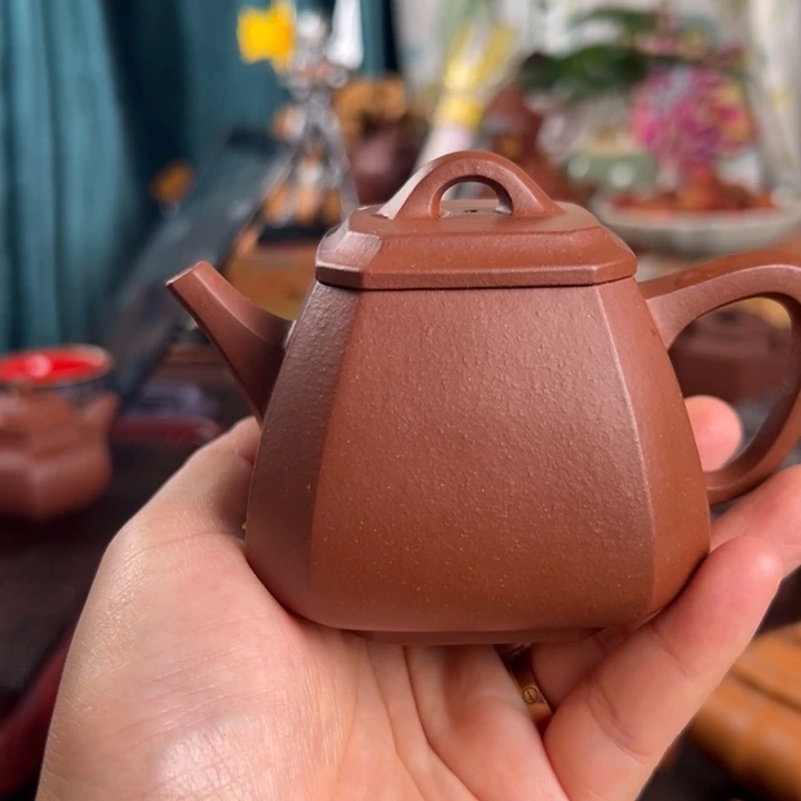 茶壶紫砂紫泥高石瓢微瑕