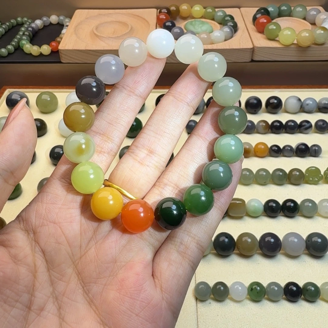 和田玉未镶嵌手链卡12