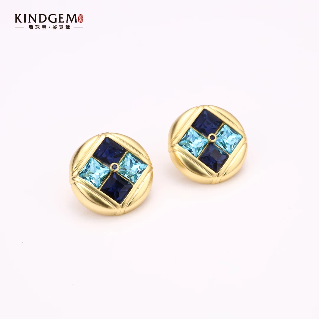 铜合金锆石耳饰 【Lisa Nik】美·重工镶嵌精致耳环 BA80XZPC-22958