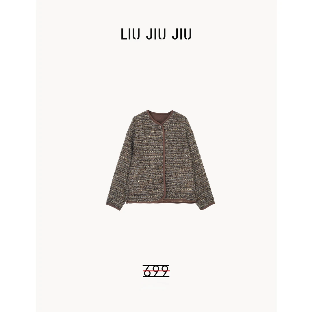 LIUJIUJIU 法式早秋时尚显瘦通勤百搭羊毛开衫外套WT2564L