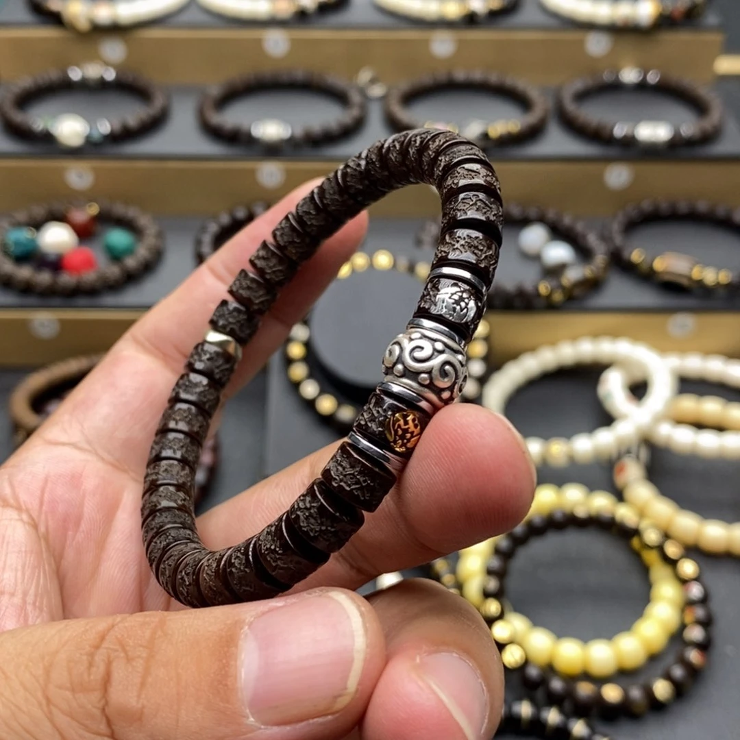 椰蒂手串゛****.原生态椰嘎双标搭配款8❌6