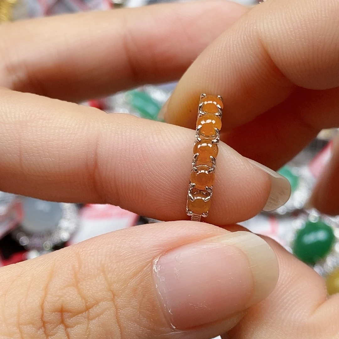 翡翠银S925镶嵌戒指