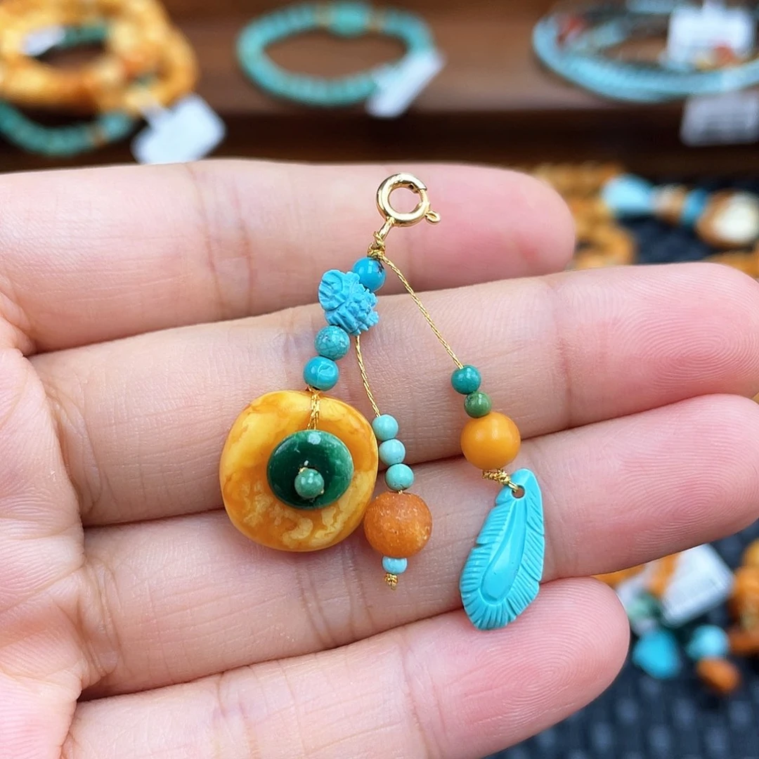 未镶嵌琥珀手链滴流