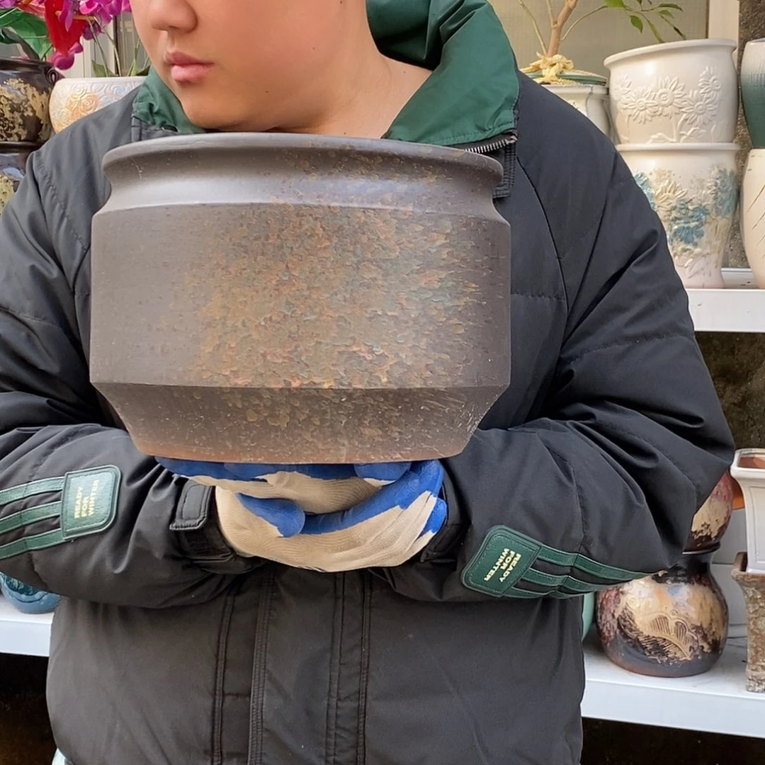 紫砂花盆口25高18福利