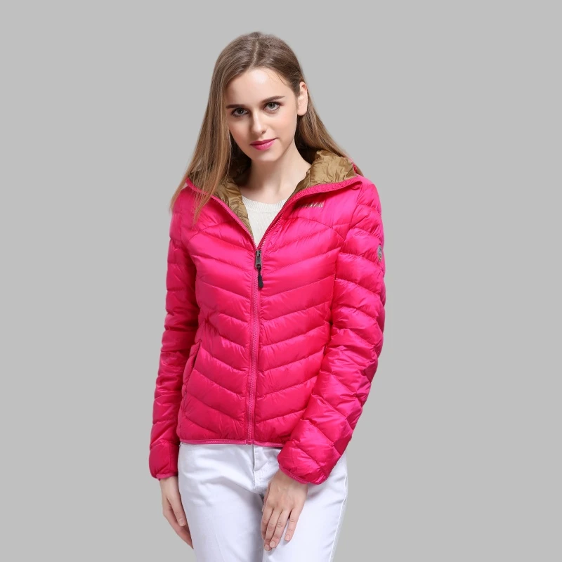 （意单户外连帽羽绒服）冬季旅游显瘦百搭便携排骨衣保暖羽绒服G