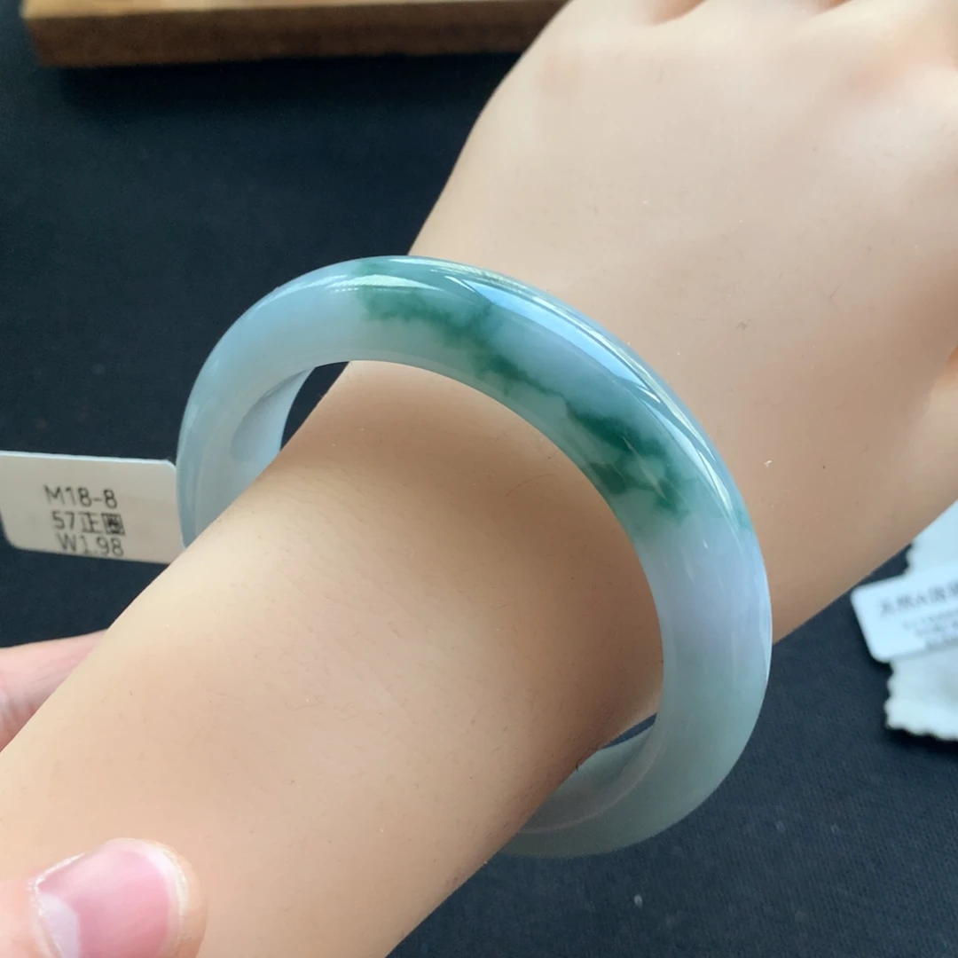 翡翠未镶嵌手镯19号57正