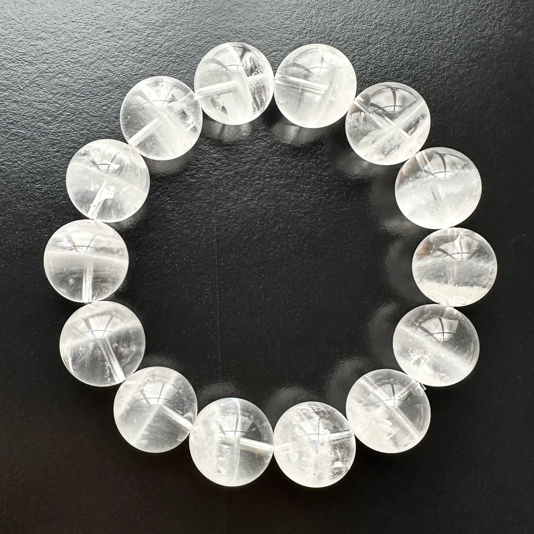 天然白幽灵水晶手串 多样性发其一/S53212