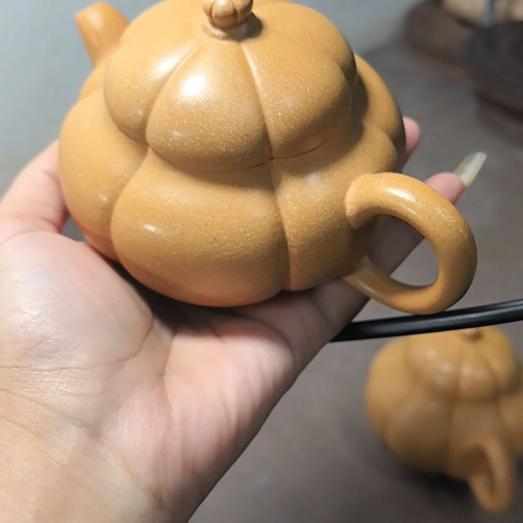 静***观茶壶紫砂黄段筋纹器