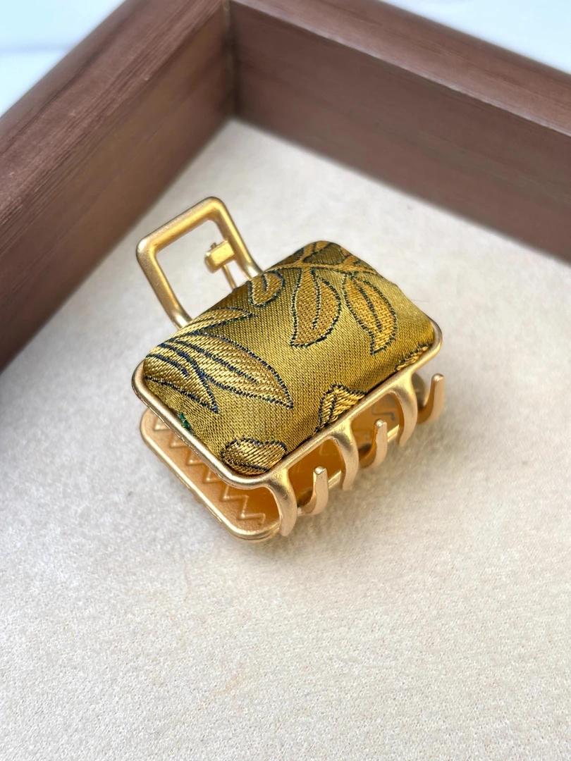 宋锦手工发夹气质发饰复古国风国潮头饰创意轻奢头饰小众古风抓夹