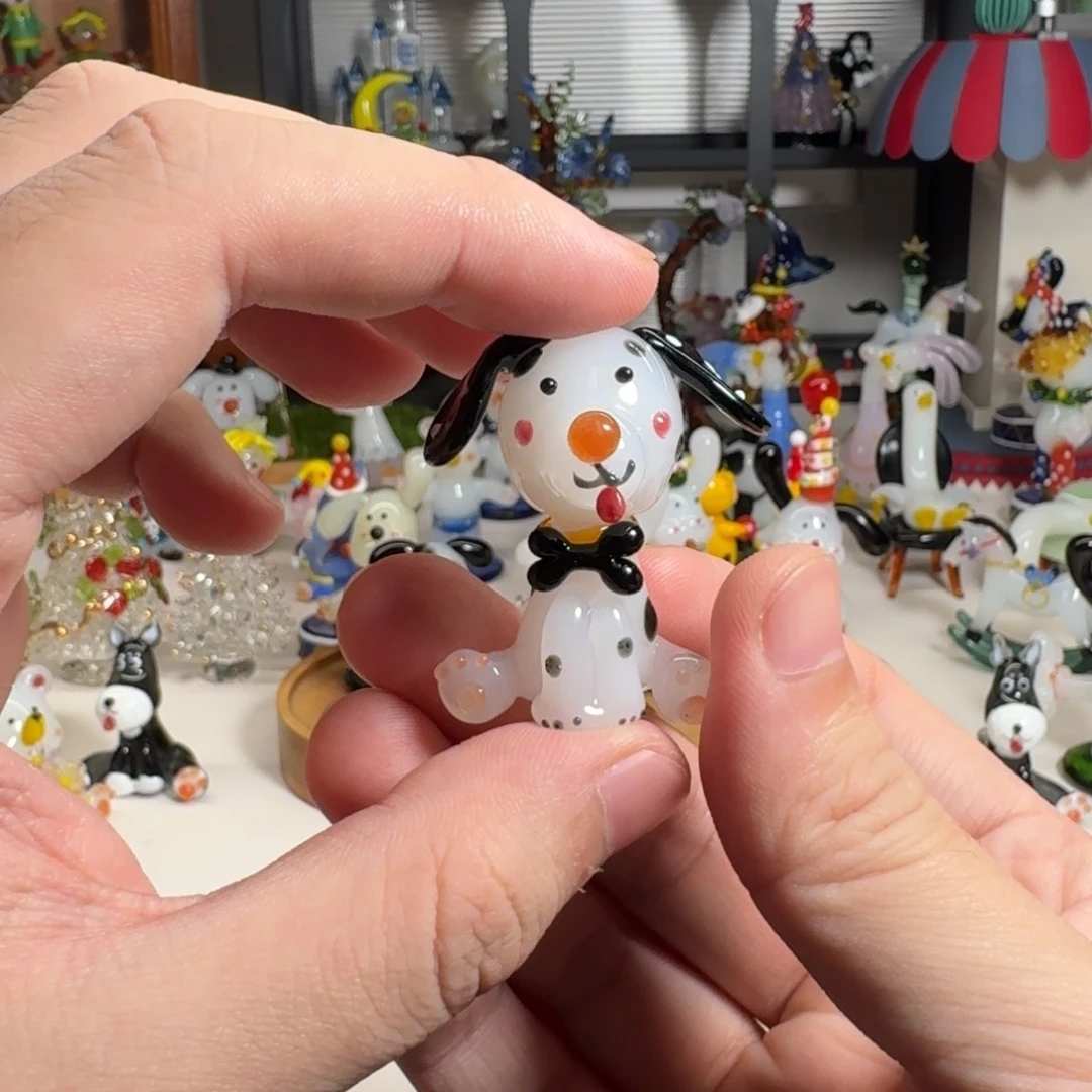 琉璃手工艺品小狗
