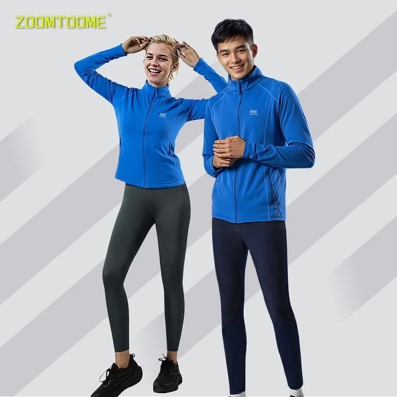 ZOOMTOOME众同男女同款秋冬跑步加绒拉链保暖外套吸湿速干透气
