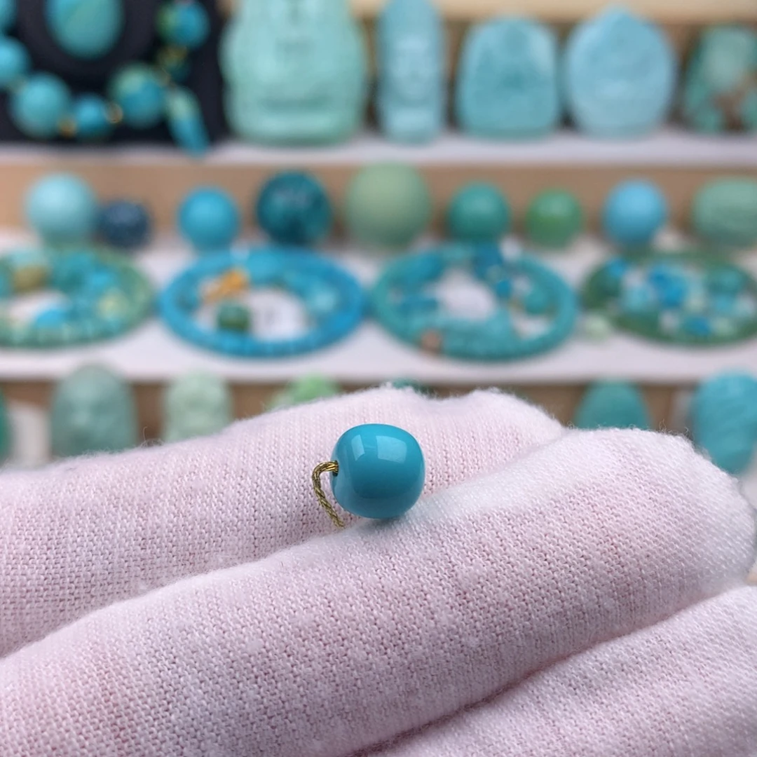 未镶嵌绿松石珠宝奇石卡7.7