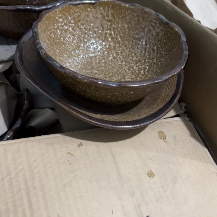 库存尾货五厂金砂大盘碗一套