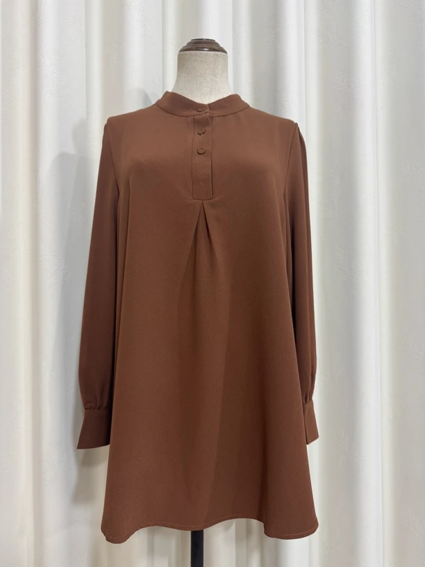 新款乔其纱短款套头衬衣