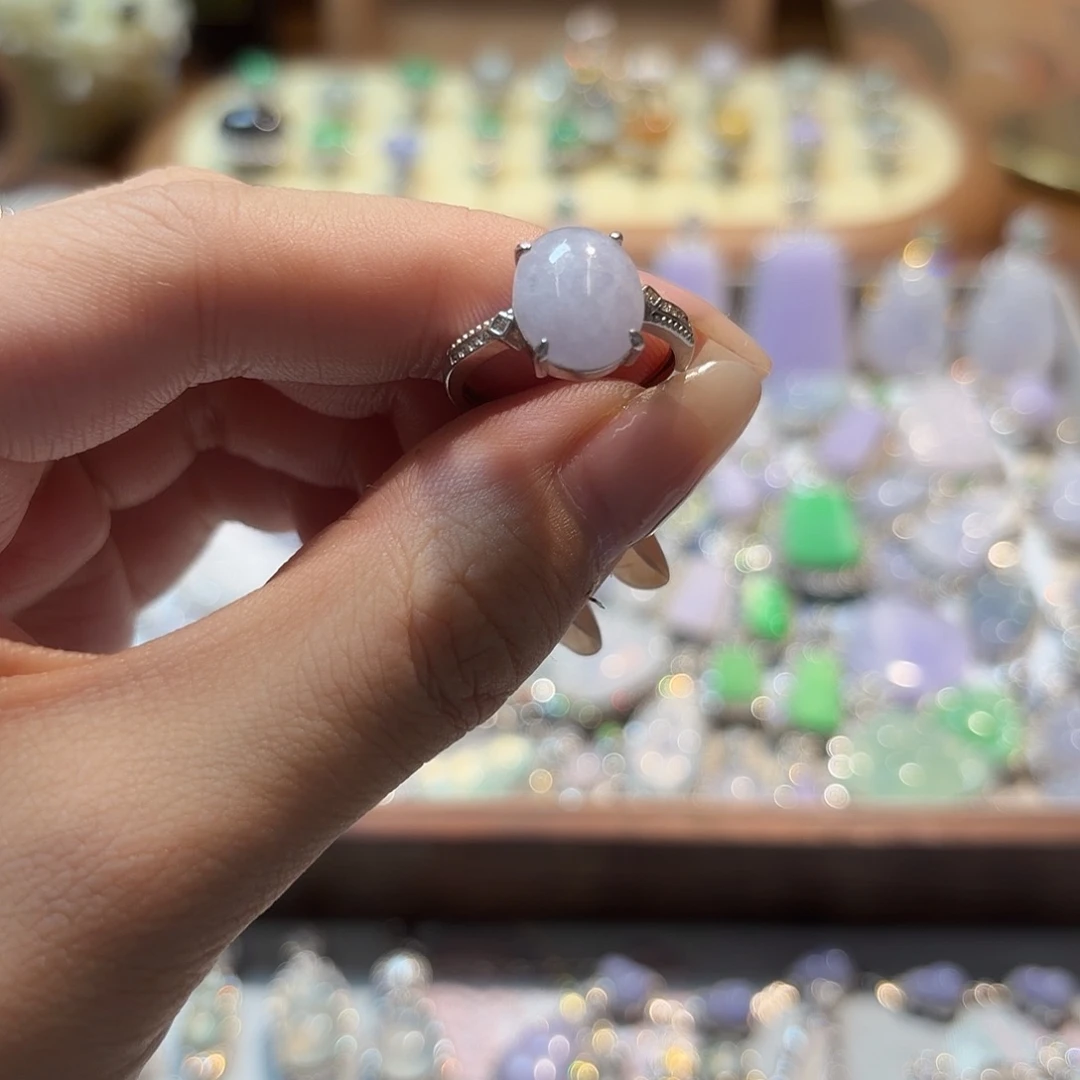 翡翠银S925镶嵌戒指