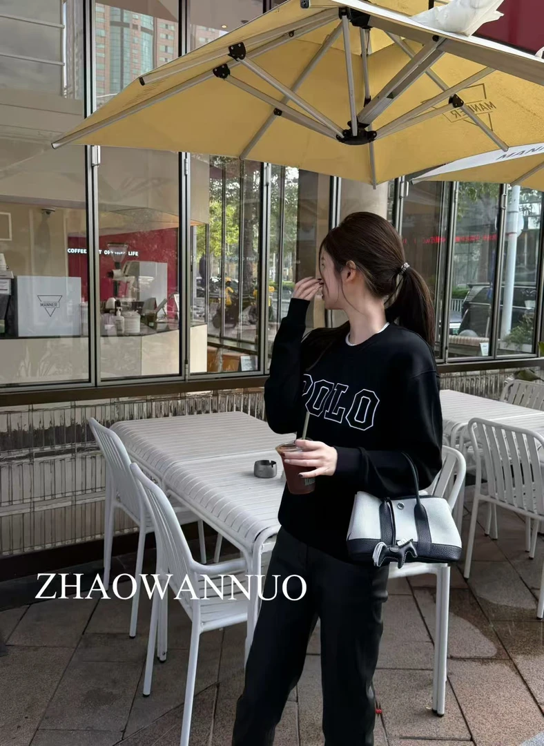 ZHAO WANNUO 丨经典纯色logo重工绣字母卫衣（三色可选）WN0008