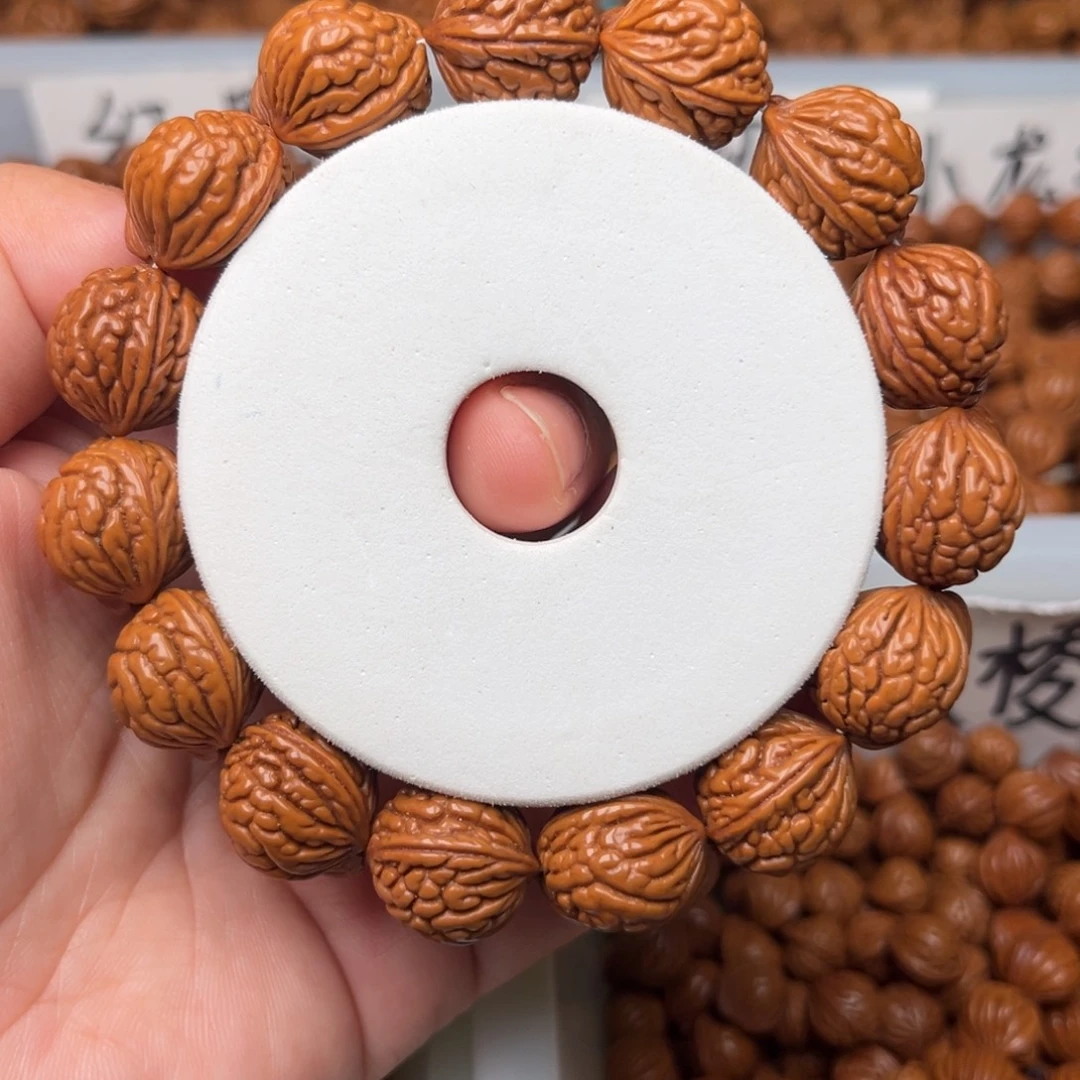 把件桃核16左右荔枝纹手串