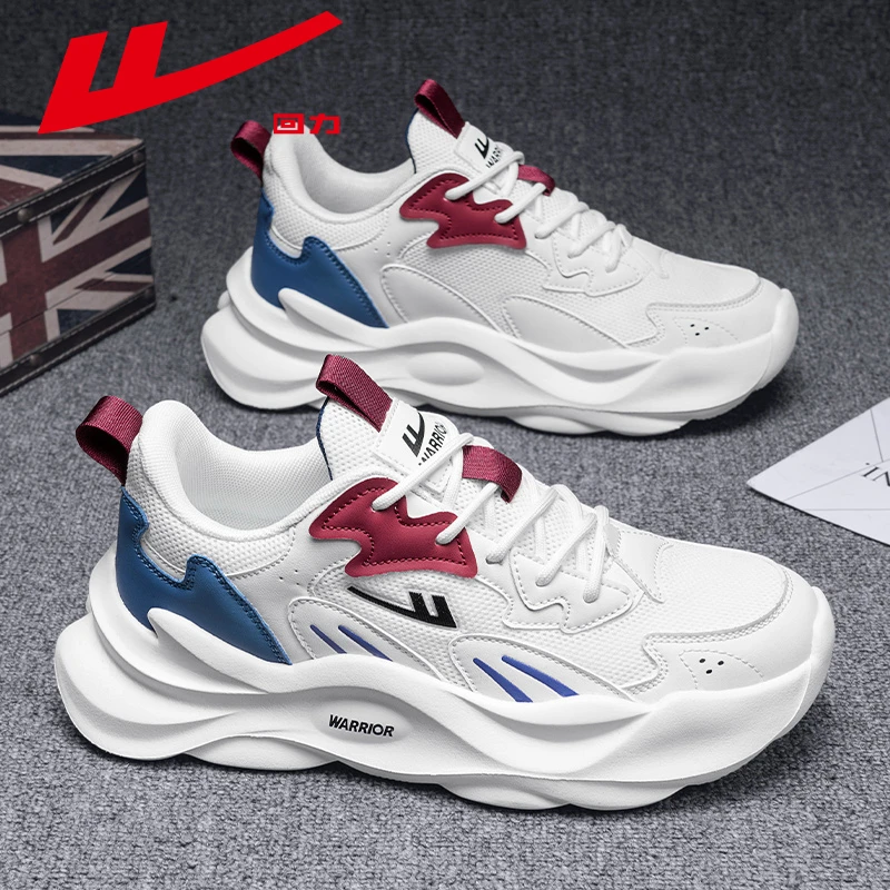 回力男鞋2025秋季新款透气运动网面休闲增高小白老爹网鞋厚底潮鞋