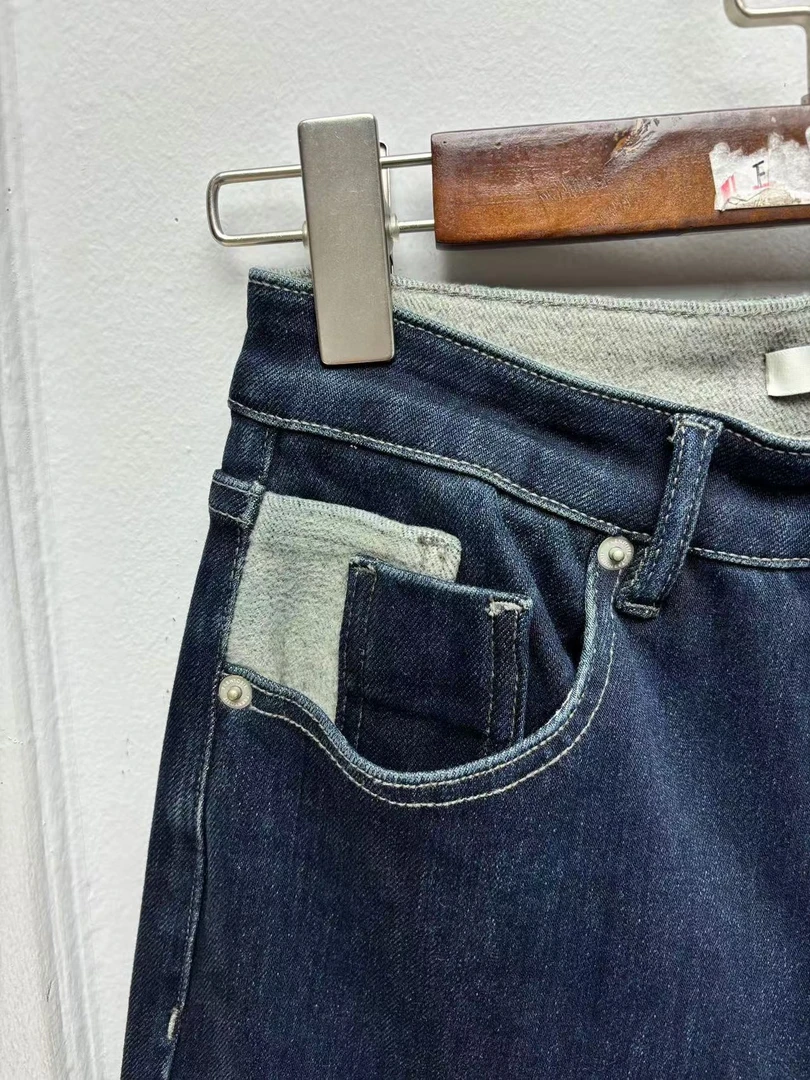 [十一] 时尚女装夏季百搭气质加绒阔腿直筒牛仔裤  SH6913