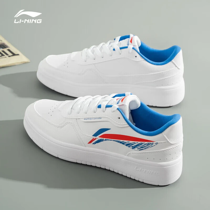 李宁都达板鞋男2025秋冬新款低帮运动休闲经典百搭滑板情侣小白鞋